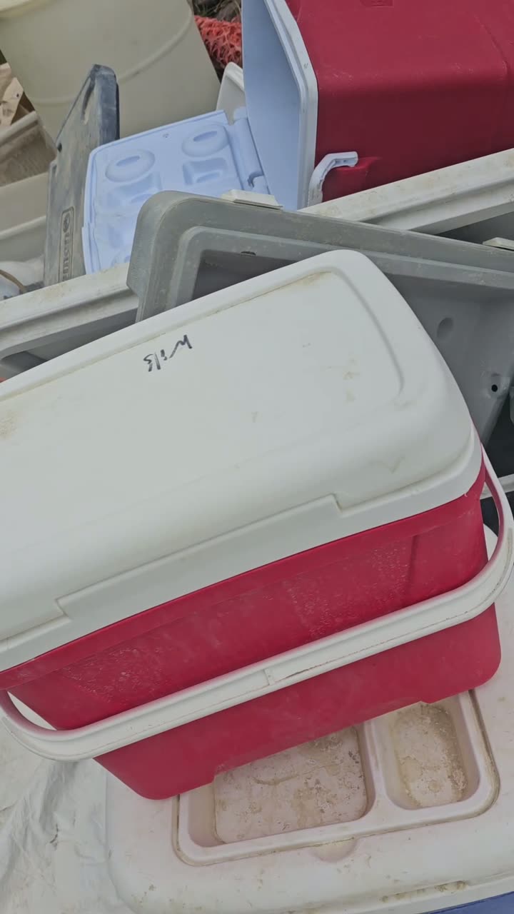 A pile of coolers